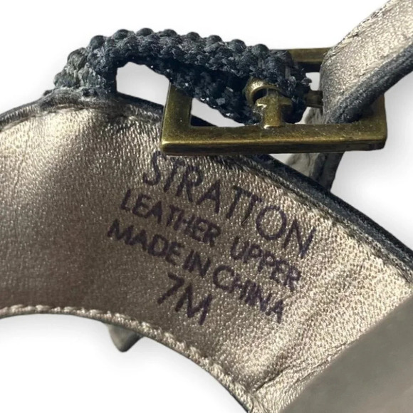 Tahari Black Stratton Braided T-strap Sandal Pumps - Picture 8 of 8